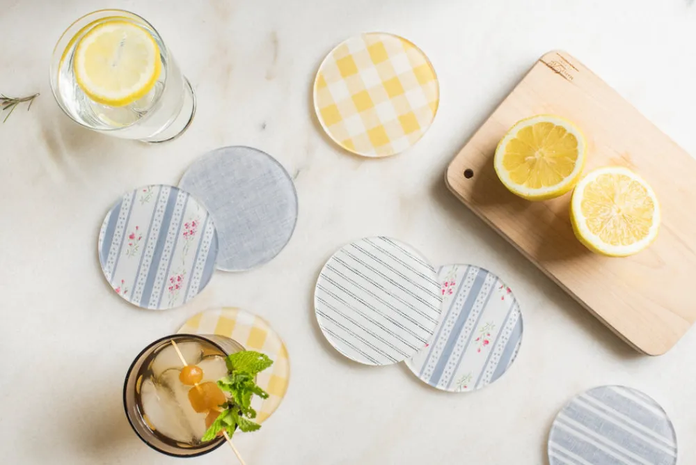 Proper Table Co. Place Settings & Linens|Eliot Classic Ticking Coaster Set