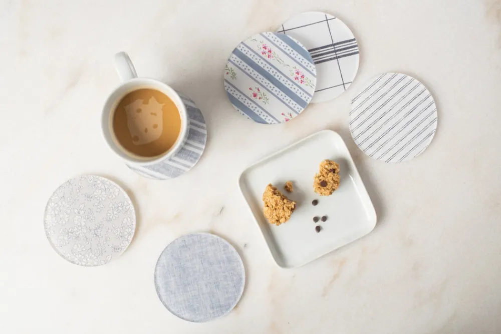 Proper Table Co. Place Settings & Linens|Eliot Classic Ticking Coaster Set