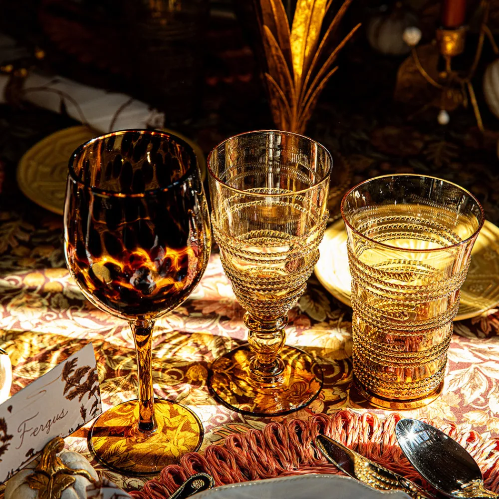 Juliska Glassware|Ella Goblet in Amber