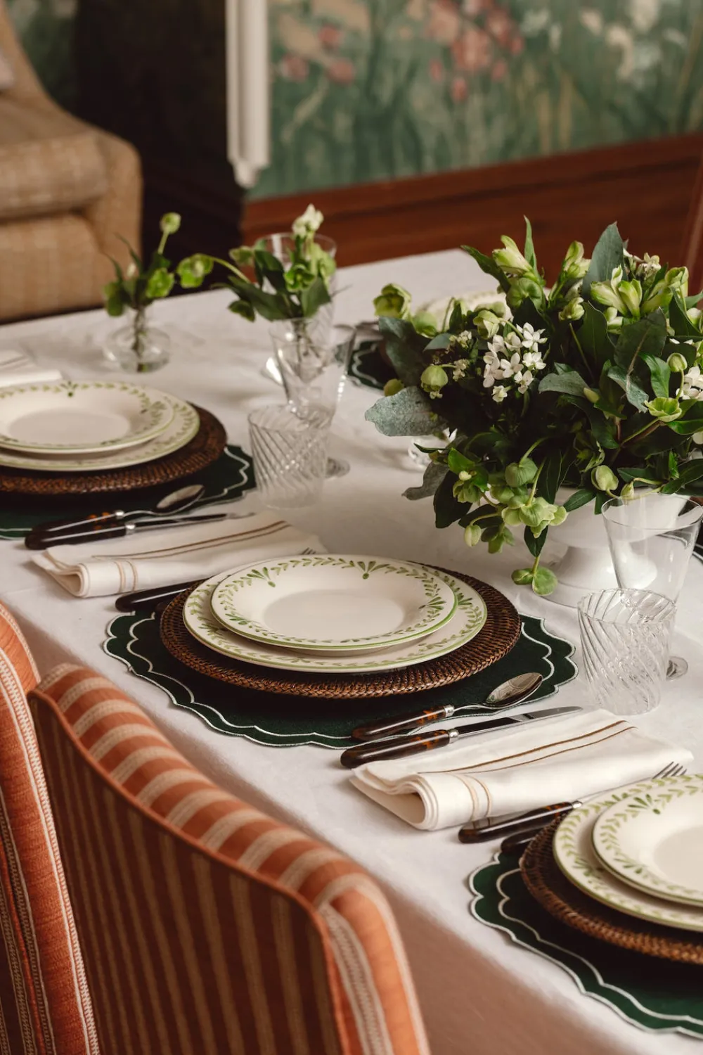 Rebecca Udall Dinnerware|Elouise Dessert Plate in Green, Set of 6