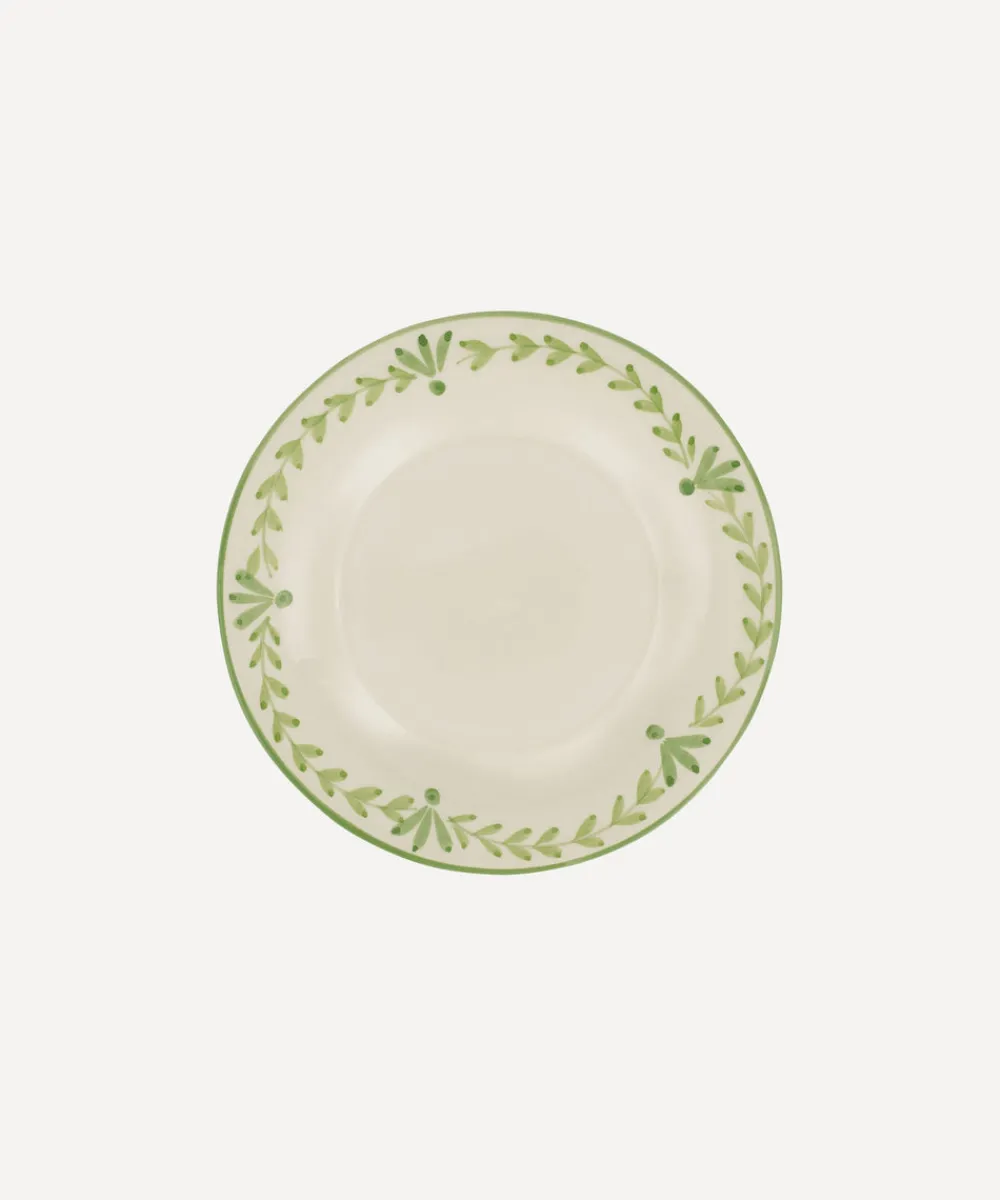 Rebecca Udall Dinnerware|Elouise Dessert Plate in Green, Set of 6