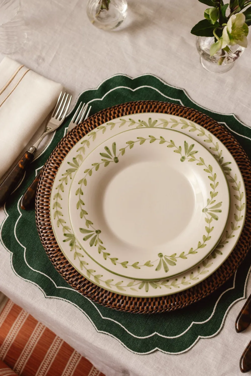 Rebecca Udall Dinnerware|Elouise Dessert Plate in Green