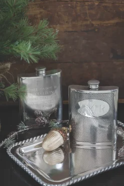 Salisbury Bar|Silver|Embossed Flask