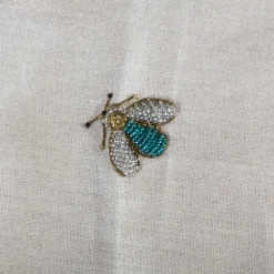 Joanna Buchanan Place Settings & Linens|Embroidered Sparkle Bee Table Runner