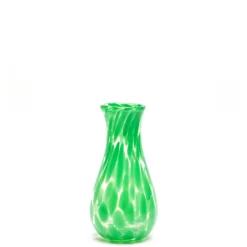 Paul Arnhold Glass Living|Décor|Emerald Green Transparent Spotted Bud Vase