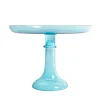 Estelle Colored Glass Dinnerware|Estelle Cake Stand in Ocean Blue