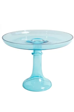 Estelle Colored Glass Dinnerware|Estelle Cake Stand in Ocean Blue