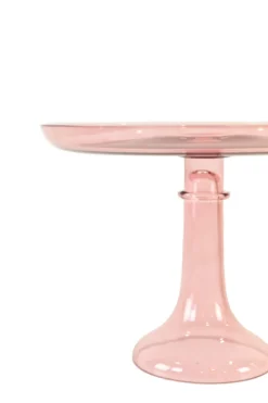 Estelle Colored Glass Glassware|Estelle Cake Stand Rose