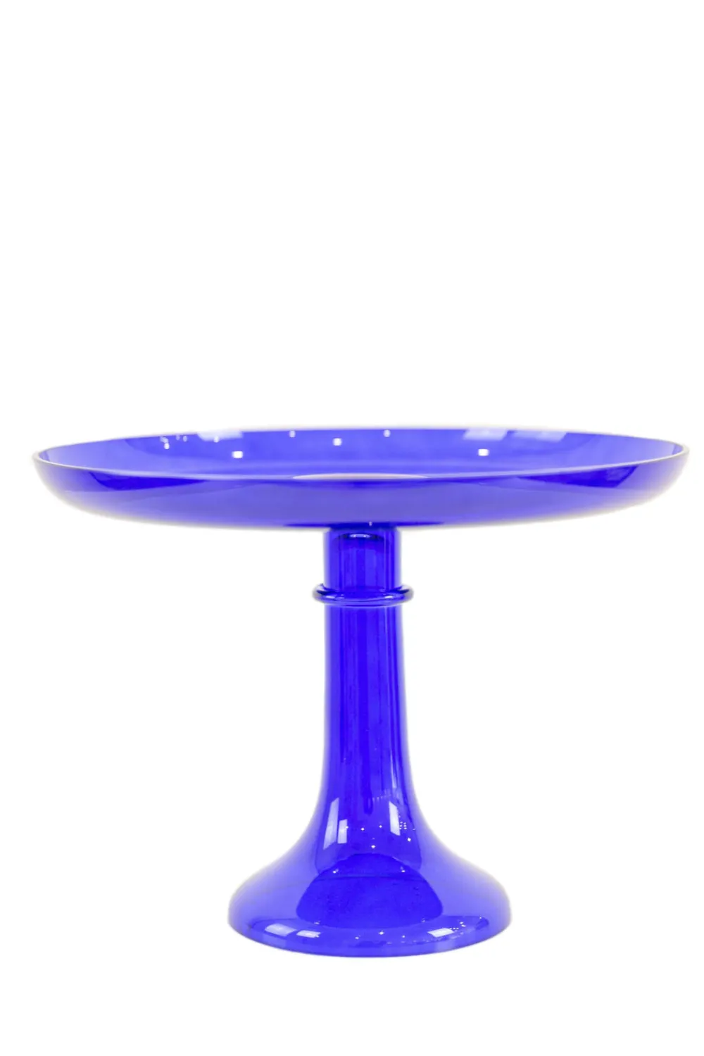 Estelle Colored Glass Dinnerware|Estelle Cake Stand Royal Blue