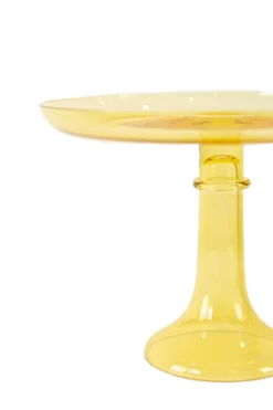 Estelle Colored Glass Dinnerware|Estelle Cake Stand Yellow
