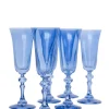 Estelle Colored Glass Glassware|Estelle Colored Regal Flute in Cobalt Blue, Set of 6