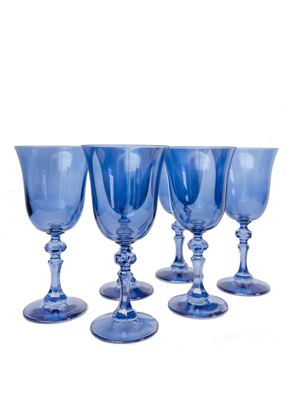 Estelle Colored Glass Glassware|Estelle Colored Regal Goblet in Cobalt Blue, Set of 6