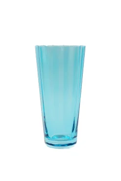 Estelle Colored Glass Glassware|Estelle Colored Sunday High Balls, Set of 2 in Ocean Blue