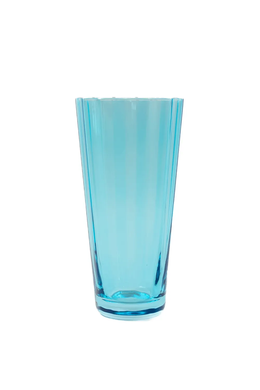 Estelle Colored Glass Glassware|Estelle Colored Sunday High Balls, Set of 2 in Ocean Blue