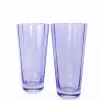 Estelle Colored Glass Glassware|Estelle Colored Sunday High Balls, Set of 2 in Lavender