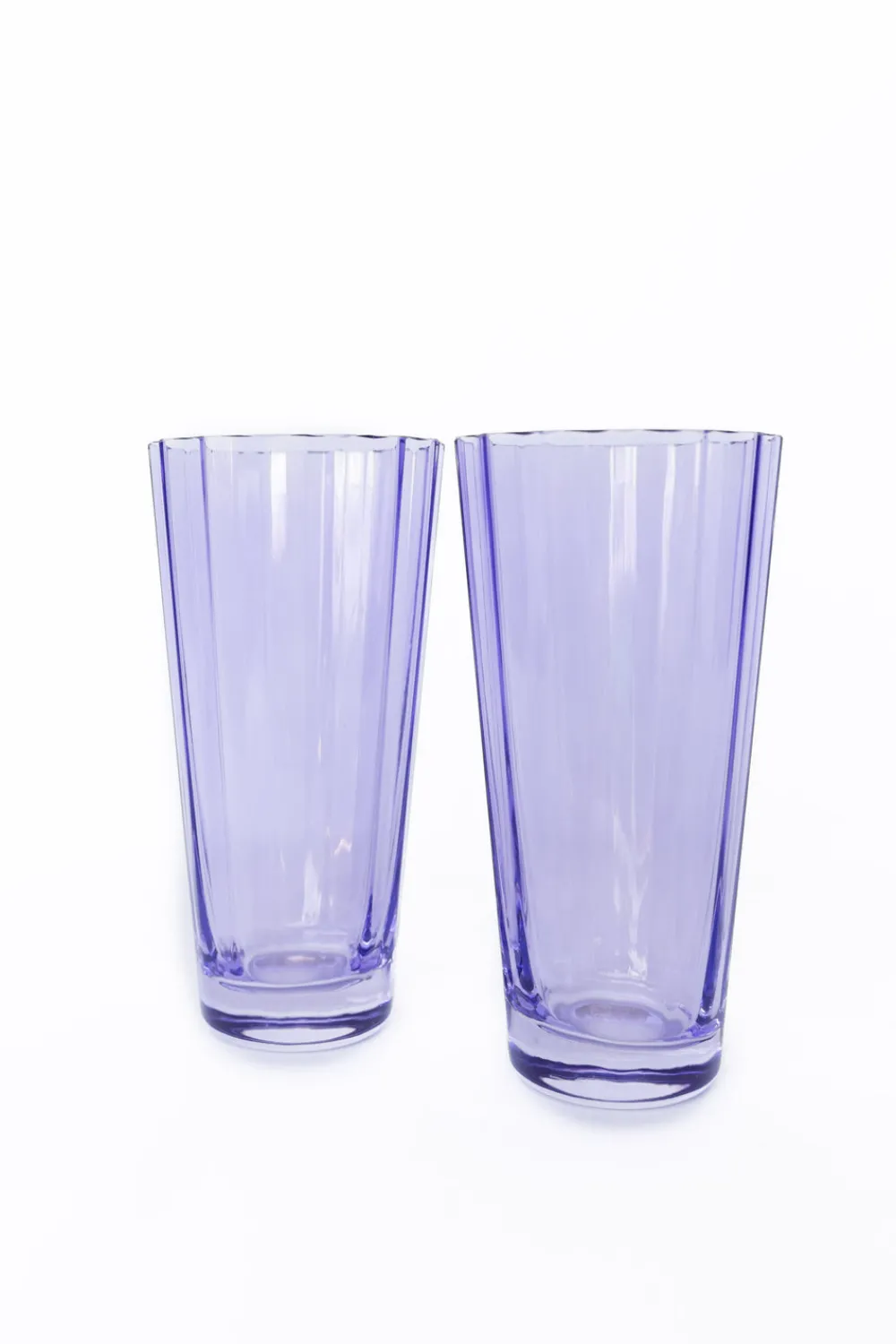 Estelle Colored Glass Glassware|Estelle Colored Sunday High Balls, Set of 2 in Lavender