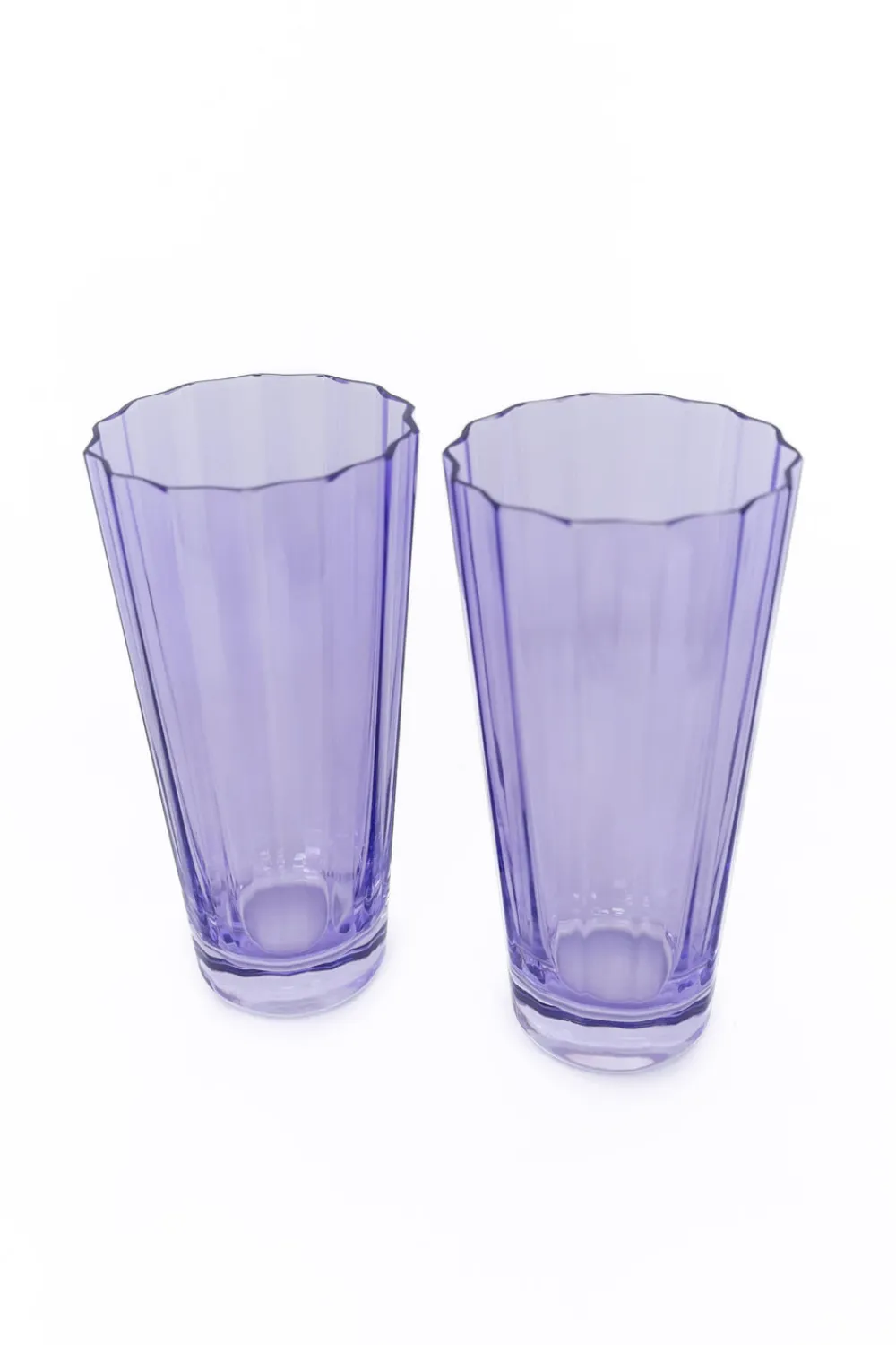 Estelle Colored Glass Glassware|Estelle Colored Sunday High Balls, Set of 2 in Lavender