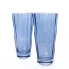 Estelle Colored Glass Glassware|Estelle Colored Sunday High Balls, Set of 2 in Cobalt Blue