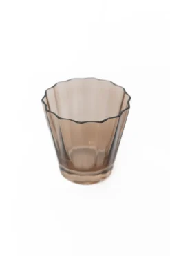 Estelle Colored Glass Glassware|Estelle Colored Sunday Low Balls, Set of 6 in Amber Smoke