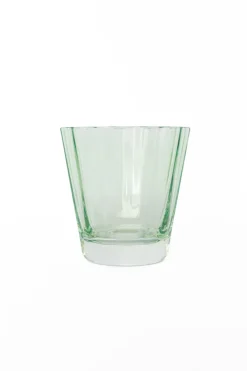 Estelle Colored Glass Glassware|Estelle Colored Sunday Low Balls, Set of 2 in Mint Green
