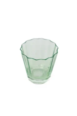 Estelle Colored Glass Glassware|Estelle Colored Sunday Low Balls, Set of 2 in Mint Green