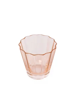 Estelle Colored Glass Glassware|Estelle Colored Sunday Low Balls, Set of 6 in Blush Pink