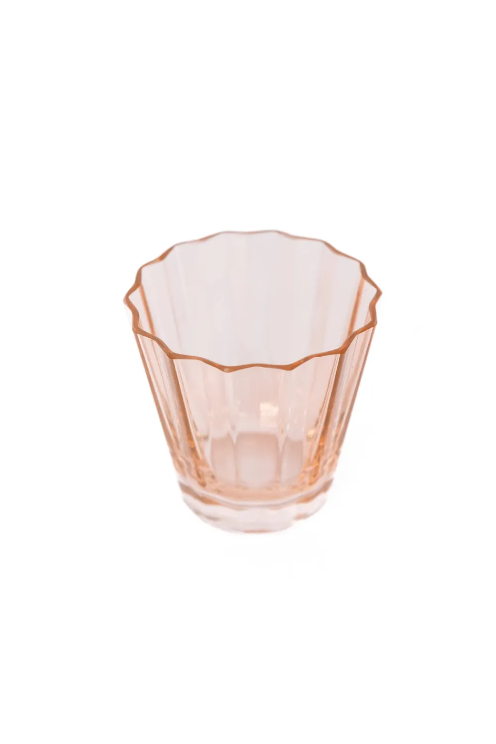 Estelle Colored Glass Glassware|Estelle Colored Sunday Low Balls, Set of 6 in Blush Pink