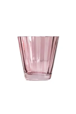 Estelle Colored Glass Glassware|Estelle Colored Sunday Low Balls, Set of 2 in Rose