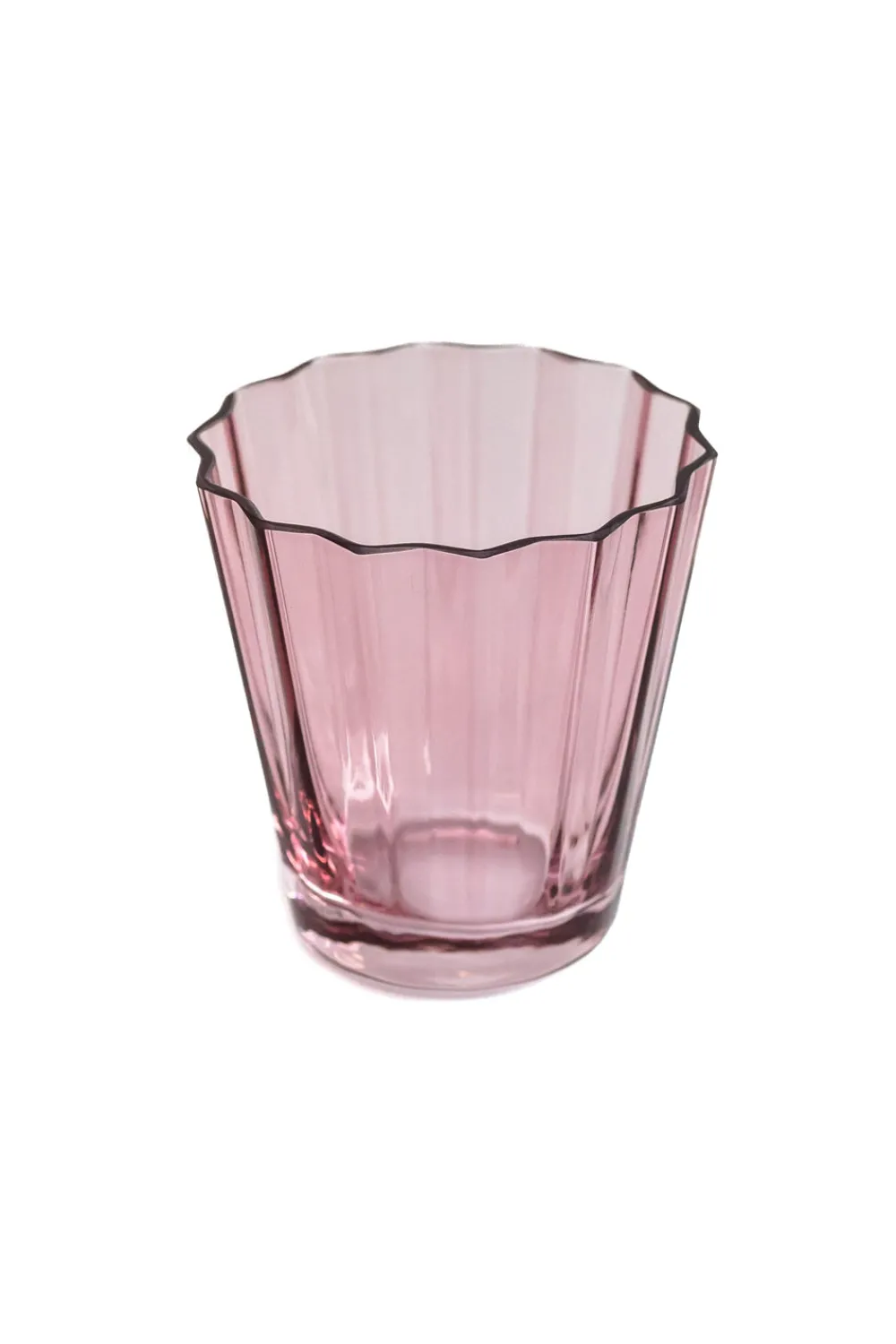 Estelle Colored Glass Glassware|Estelle Colored Sunday Low Balls, Set of 2 in Rose