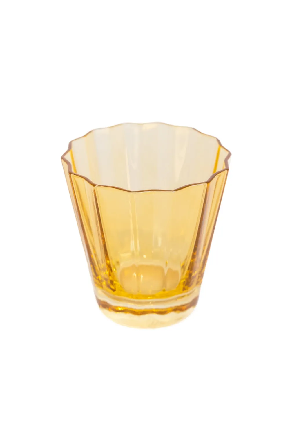 Estelle Colored Glass Glassware|Estelle Colored Sunday Low Balls, Set of 2 in Yellow