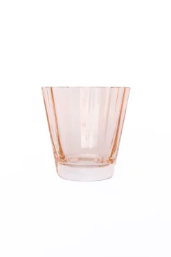 Estelle Colored Glass Glassware|Estelle Colored Sunday Low Balls, Set of 2 in Blush Pink