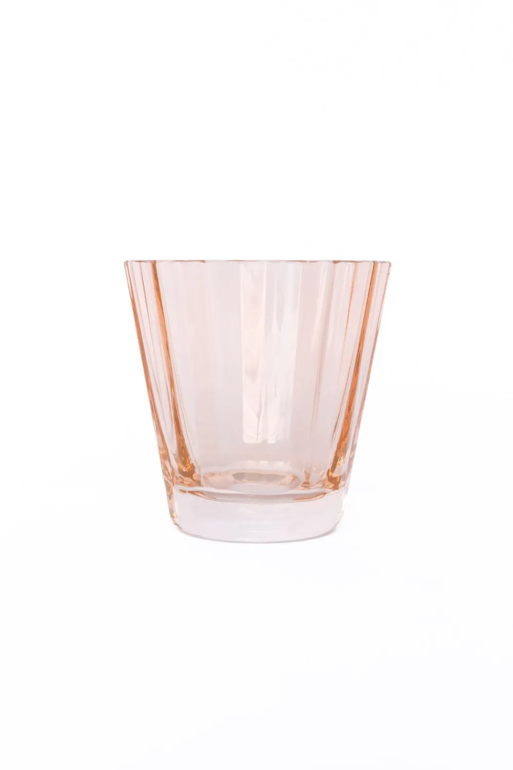 Estelle Colored Glass Glassware|Estelle Colored Sunday Low Balls, Set of 2 in Blush Pink