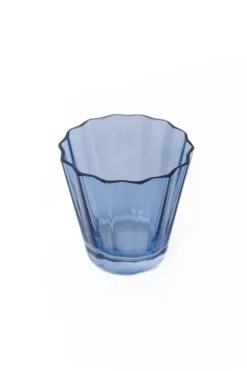 Estelle Colored Glass Glassware|Estelle Colored Sunday Low Balls, Set of 6 in Cobalt Blue