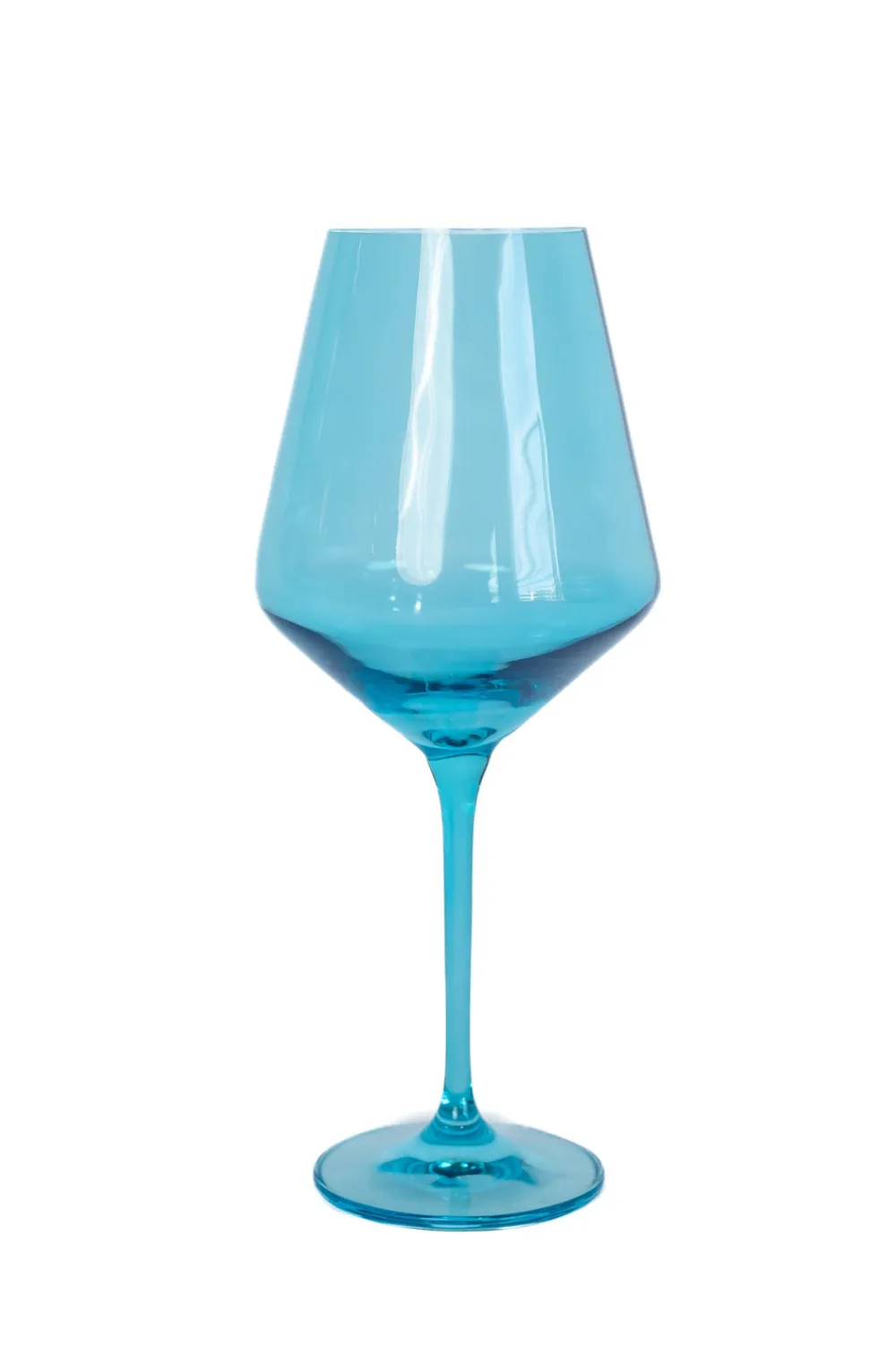 Estelle Colored Glass Glassware|Estelle Colored Wine Stemware, Set of 6 in Ocean Blue