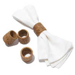 Caravan Wicker|Place Settings & Linens|Everyday Natural Napkin Ring, Set of 4