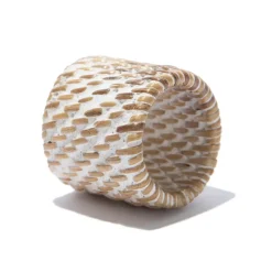 Caravan Place Settings & Linens|Everyday White Wash Napkin Ring, Set of 4