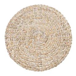 Caravan Place Settings & Linens|Everyday White Wash Round Placemat, Set of 4