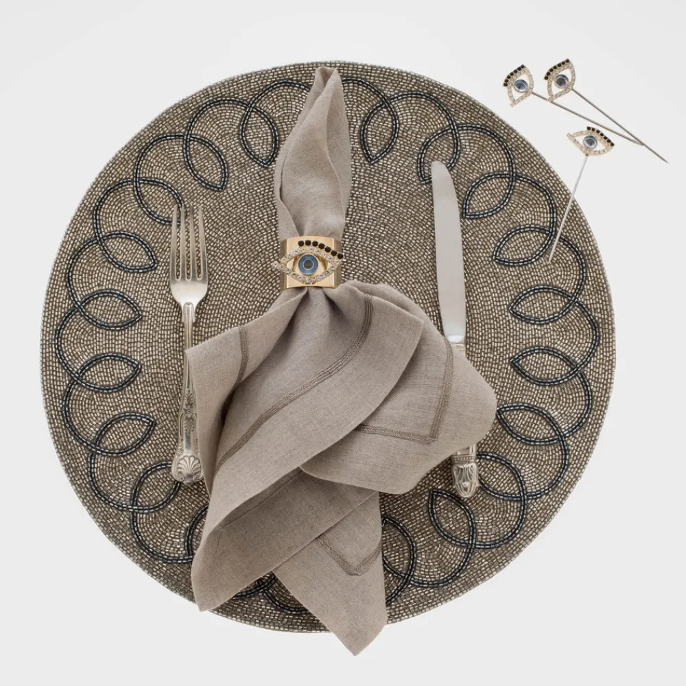 Joanna Buchanan Place Settings & Linens|Evil Eye Napkin Rings, Set of Two