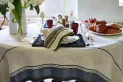 Caravan Place Settings & Linens|Eze 60x90 Tablecloth in Ivory & Blue