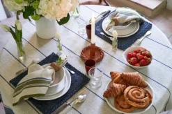 Caravan Place Settings & Linens|Eze 60x90 Tablecloth in Ivory & Blue