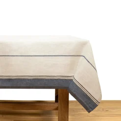 Caravan Place Settings & Linens|Eze 60x60 Tablecloth in Ivory & Blue