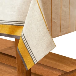 Caravan Place Settings & Linens|Eze 60x90 Tablecloth in Ivory & Mustard