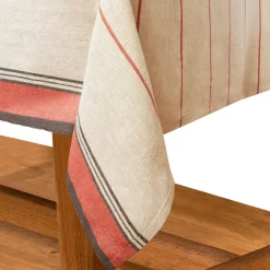 Caravan Place Settings & Linens|Eze 60x90 Tablecloth in Ivory & Red