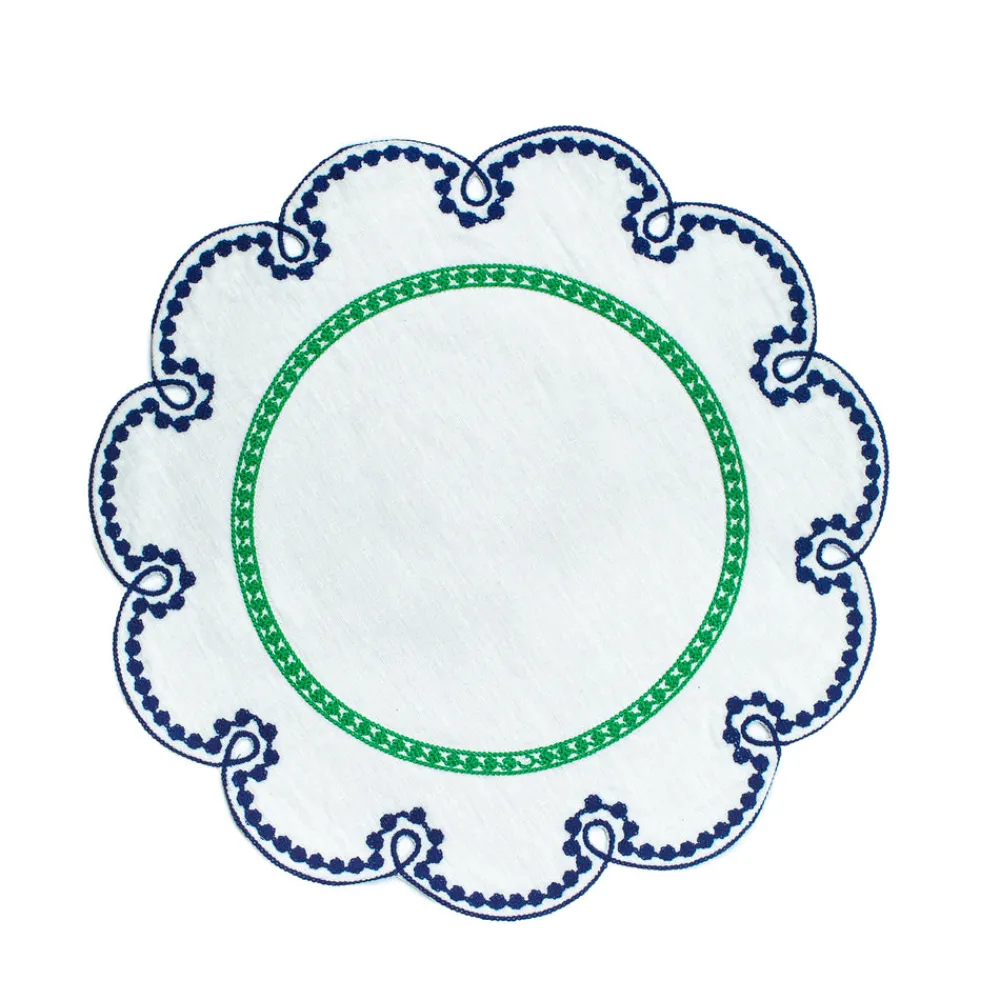 Misette Place Settings & Linens|Fete Embroidered Linen Placemats, Set of 4
