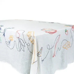 Misette Place Settings & Linens|Fete Linen Embroidered Tablecloth