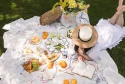 Misette Place Settings & Linens|Fete Linen Embroidered Tablecloth