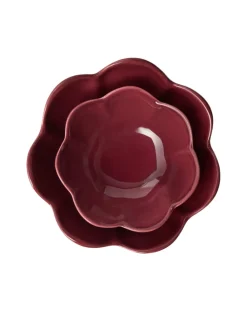 Cabana Dinnerware|Fiore Bowl in Burgundy