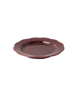 Cabana Dinnerware|Fiore Dessert Plate in Burgundy