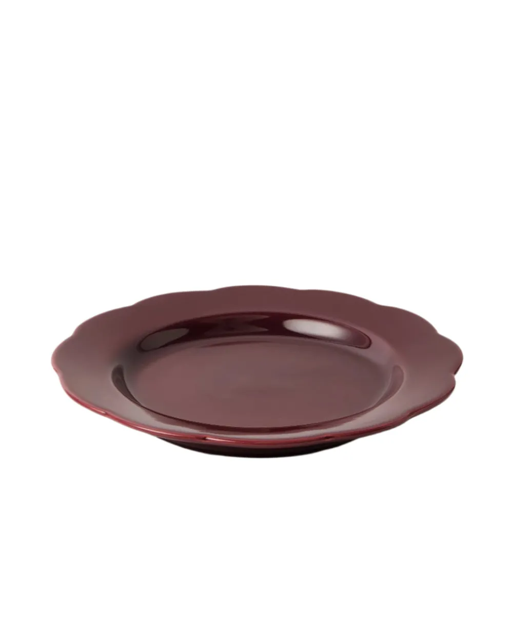 Cabana Dinnerware|Fiore Dinner Plate in Burgundy