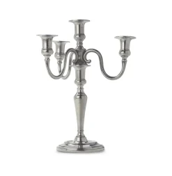Match Silver|Candles|4-Flame Candelabra
